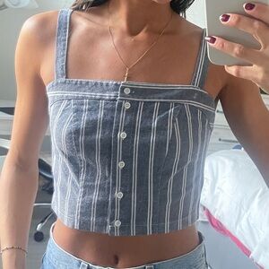 Brandy Melville Striped Cropped Tank Top